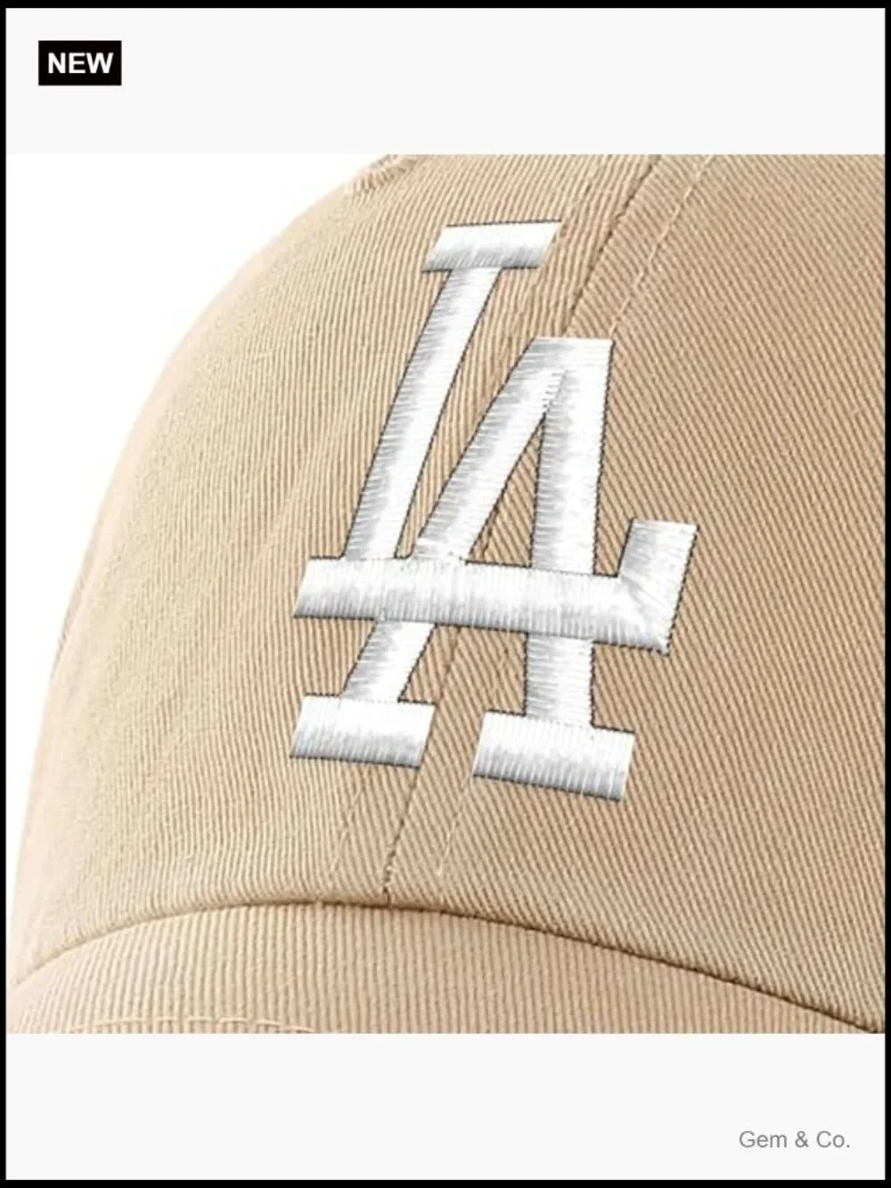 MLB Baseball Cap Adjustable Cotton Relaxed Fit Solid Khaki